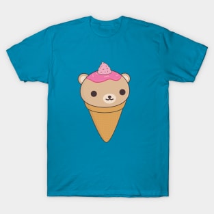 Kawaii Ice Cream Bear T-Shirt T-Shirt